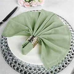 Sage Green Polyester Napkins 20 X 20 Inch 