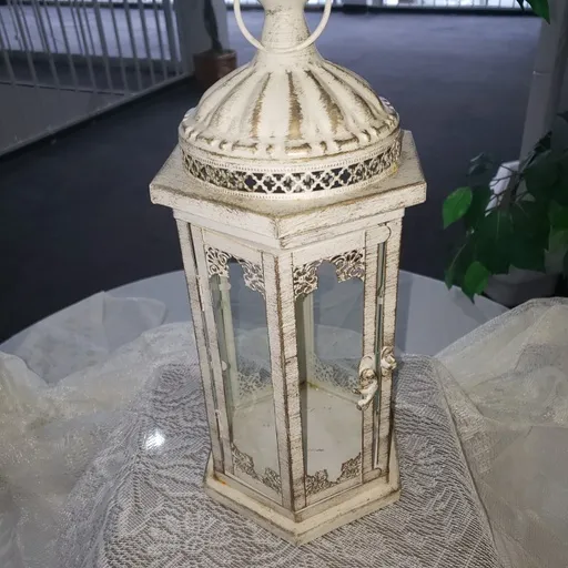 Ivory Antiqued Lantern