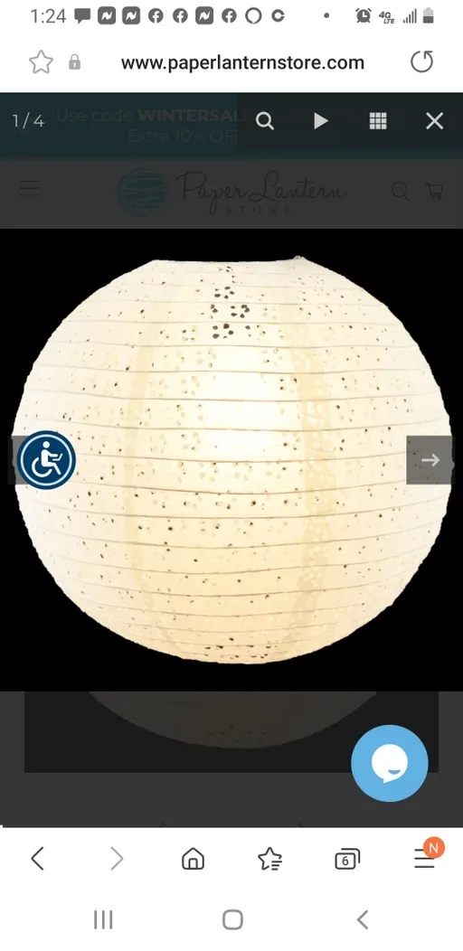 Lace Paper Lanterns Large 20 Inch