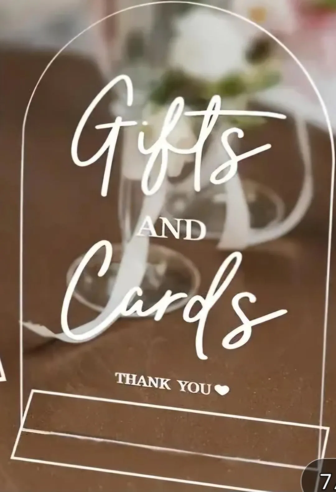 Acrylic Gifts & Card Sign