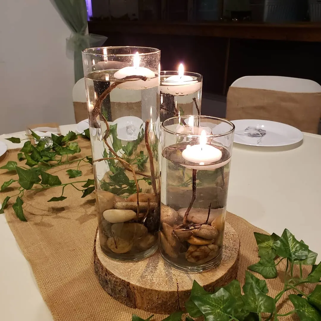 3 Different Sizes Cylinder Vases