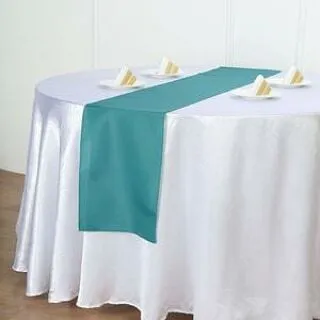 Dark Turquoise Satin Runner