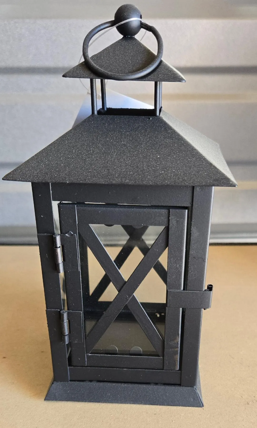 Small Black Lantern 9 inches Tall 3 inches wide