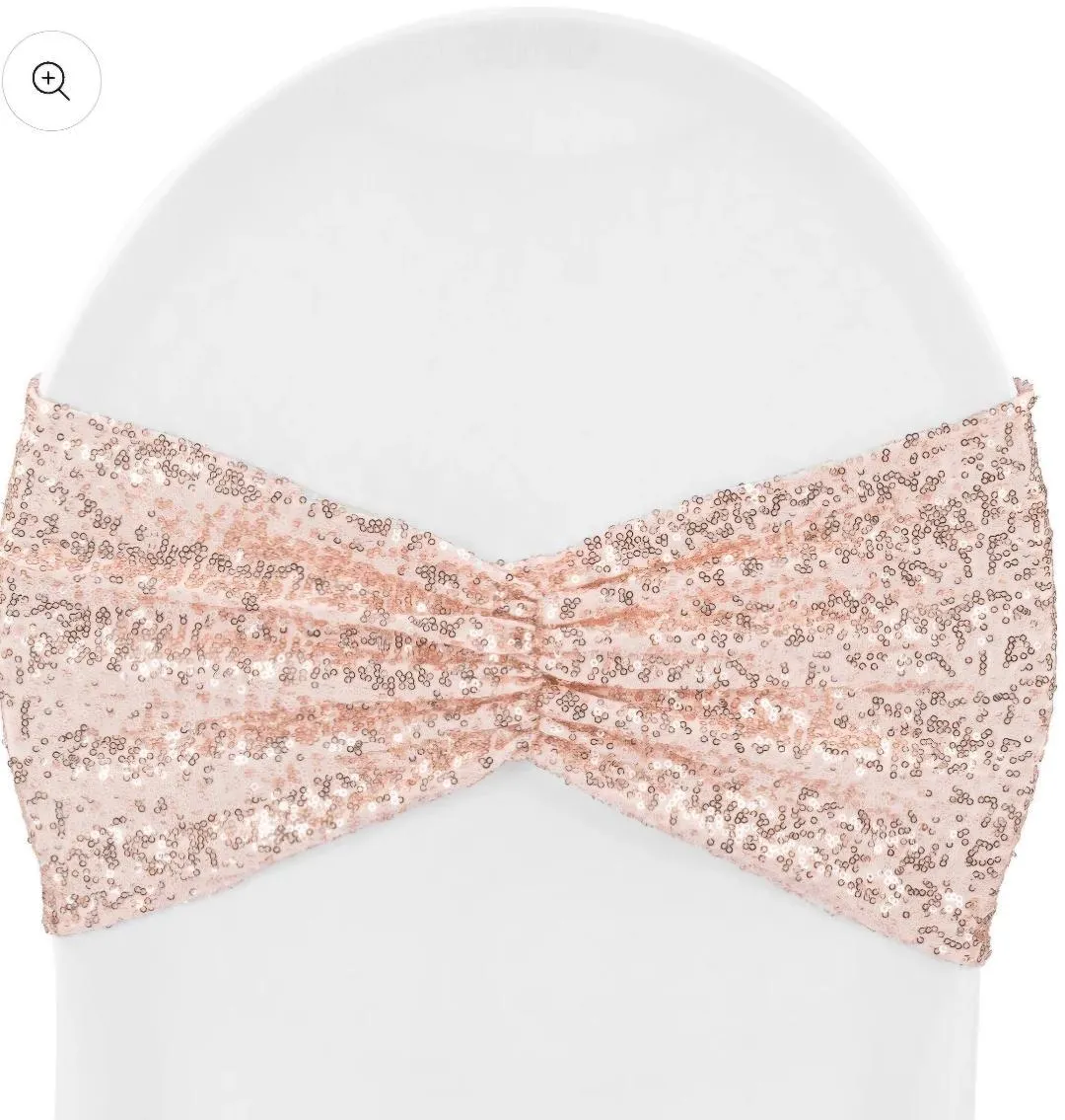 Blush Glitz Gathered Chair Band