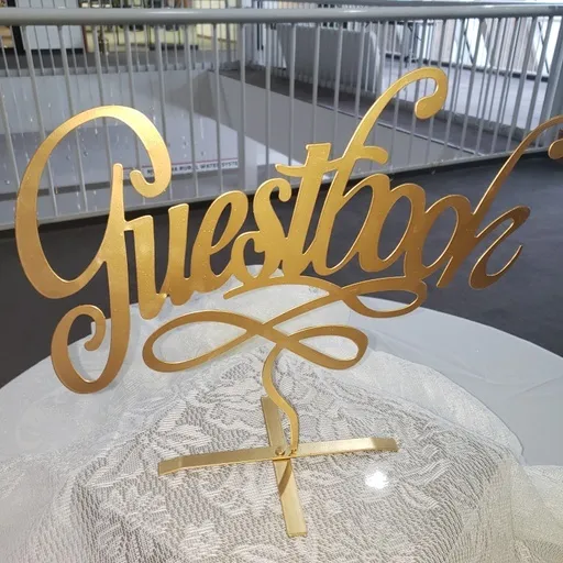 Gold Guestbook Signs