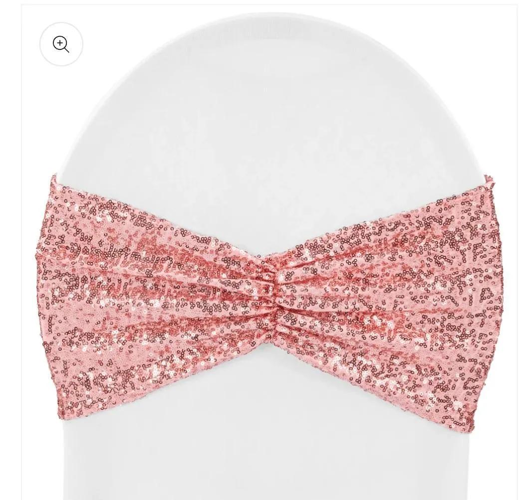 Dusty Mauve Gathered Spandex Chair Band