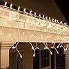 Warm White Icicle Lights Battery Operated
