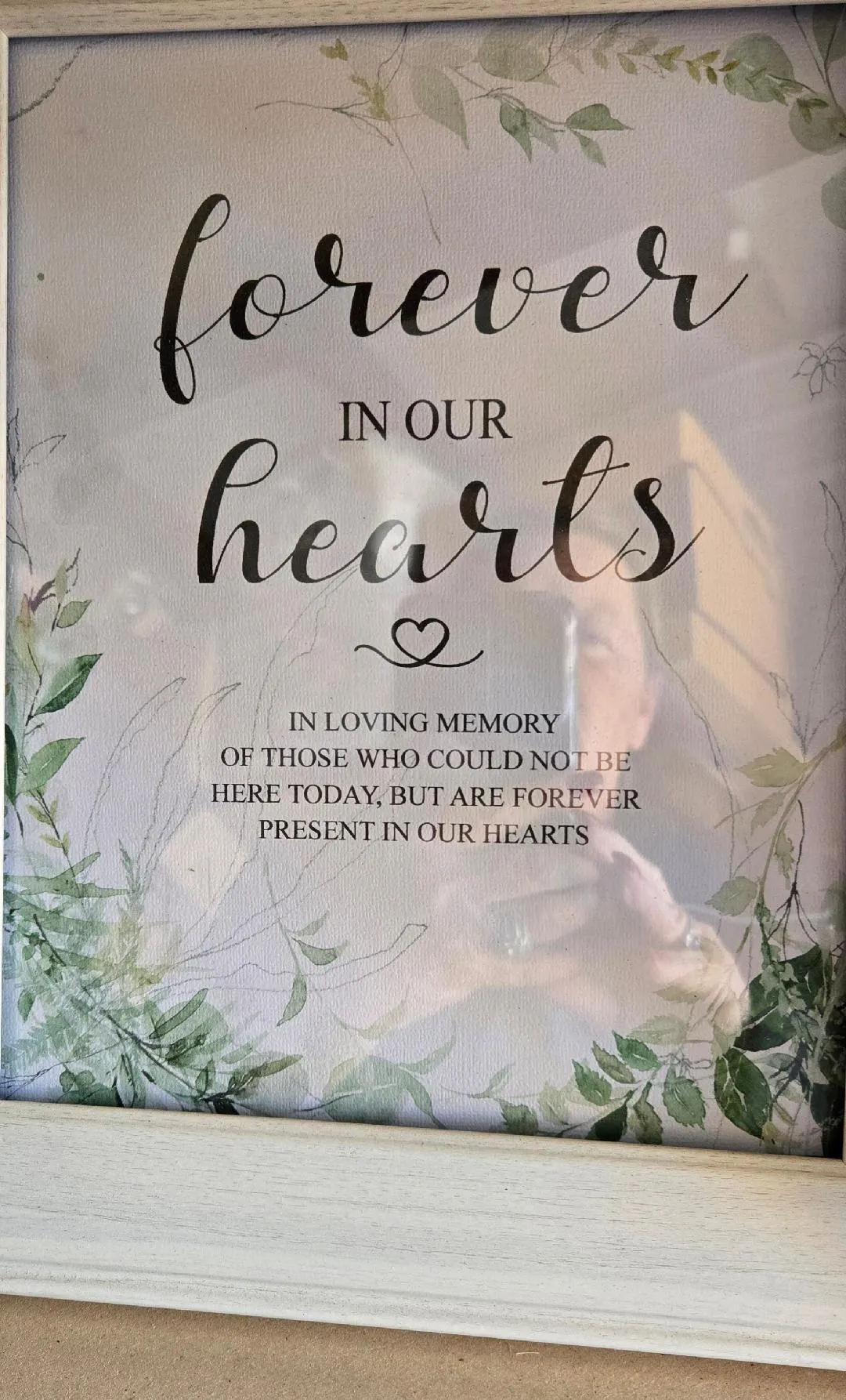 Forever in Our Heart Sign with White Frame