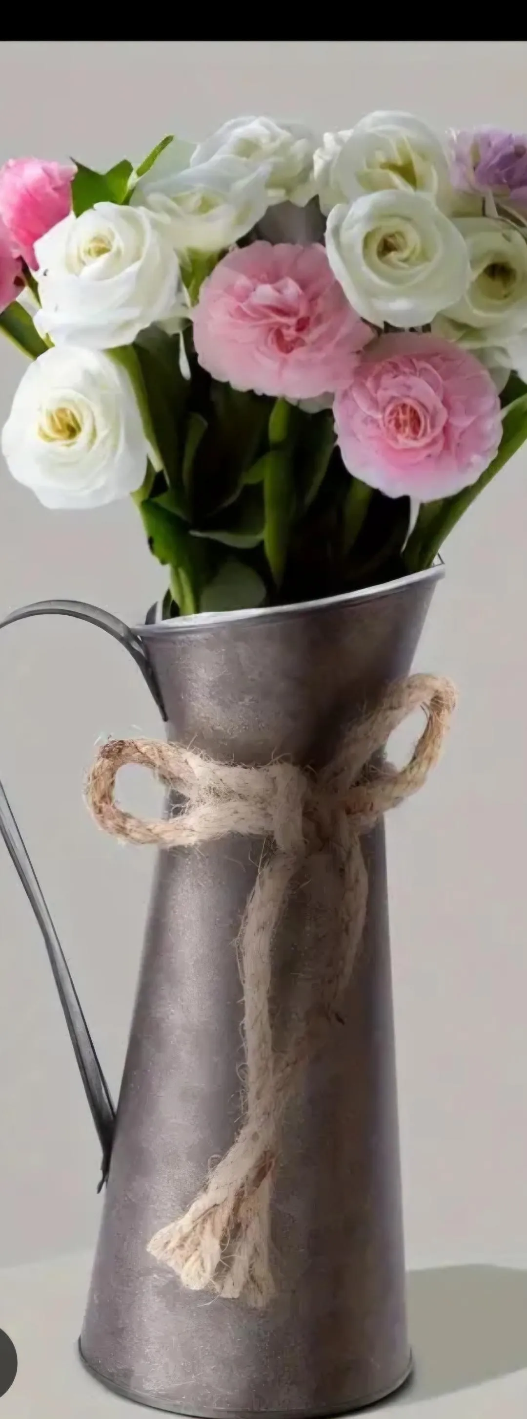 Galvanized Pitcher For Centerpieces