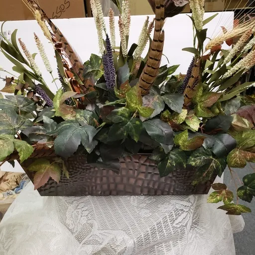Pheasant and Various Feather Centerpiece