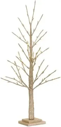 4 Foot Gold Glitter Light up tree Plugs in