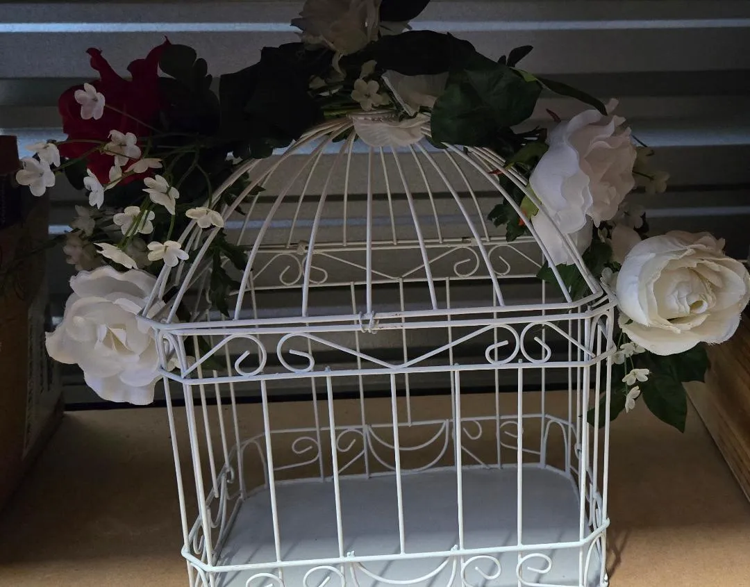 White Cage Card Box