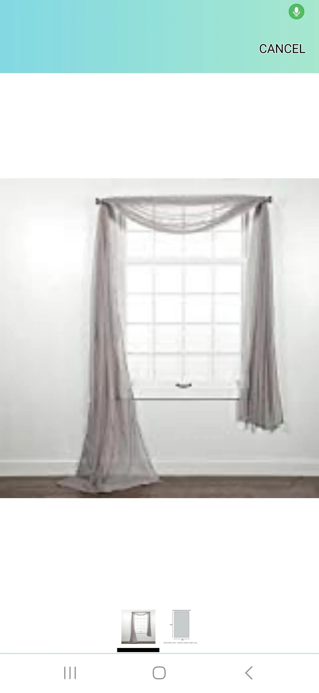 Gray Sheer Scarf 38 Inches X 216 Inches