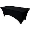 6 Foot Black Rectangular Spandex Tablecloths