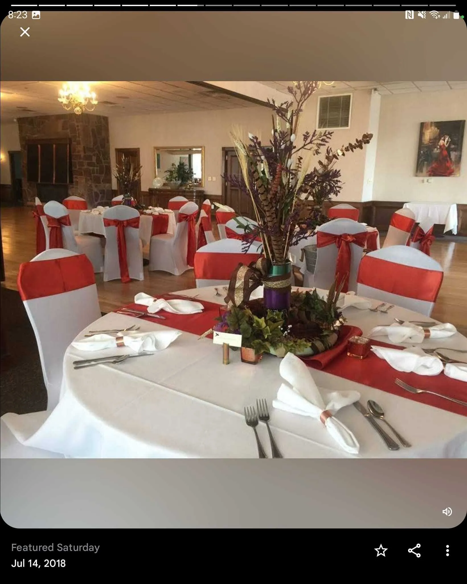 Burnt Orange Satin Chair Bows