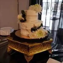 Square Gold Cake Stand