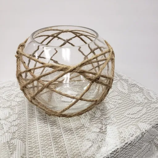 Clear Glass Bowls with Twine
