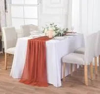 Chiffon Rust Table Runner 19 Inch X 72 Inch