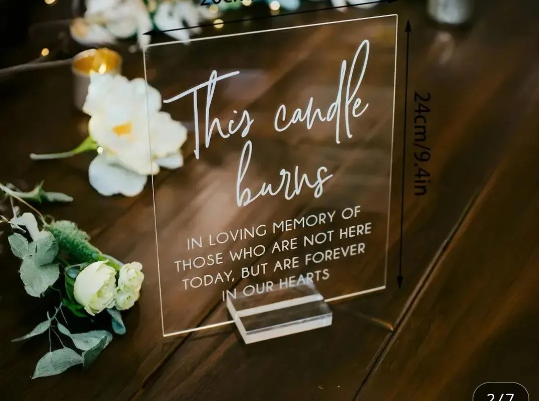 This candle burns Memory of those in Heavon Sign