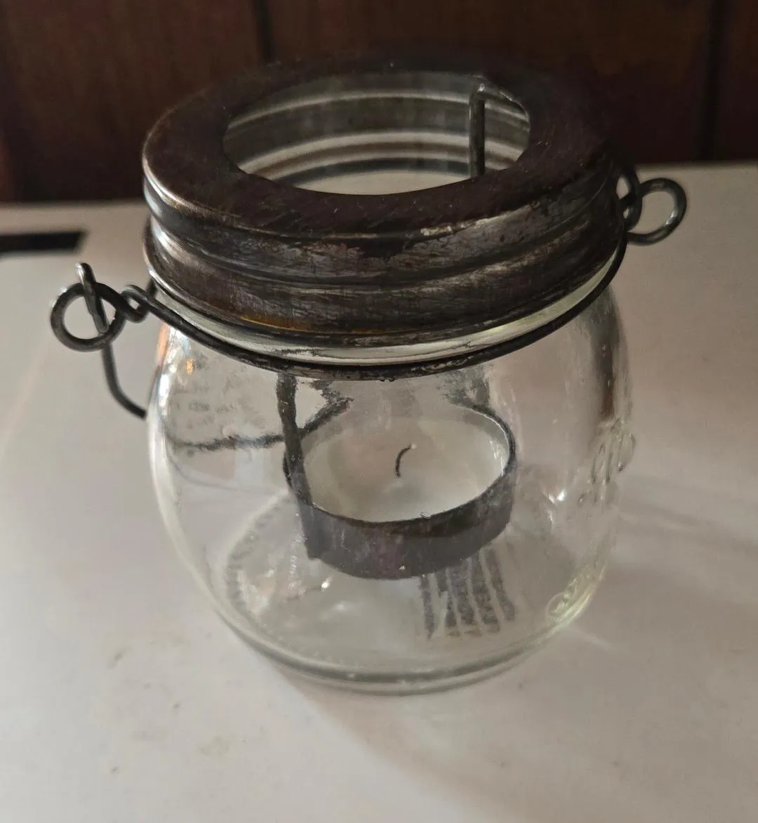 Rustic Votive with Candle Holder