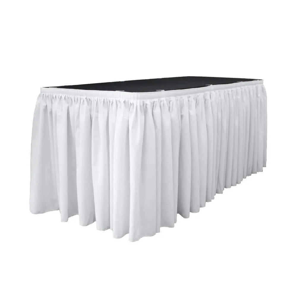 White Satin Table Skirt 14 Foot X 29 Inches