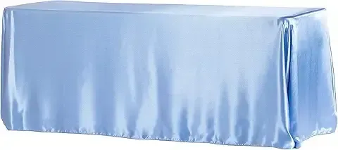 New 60 X 126  Inch Satin Cornflower Tablecloths