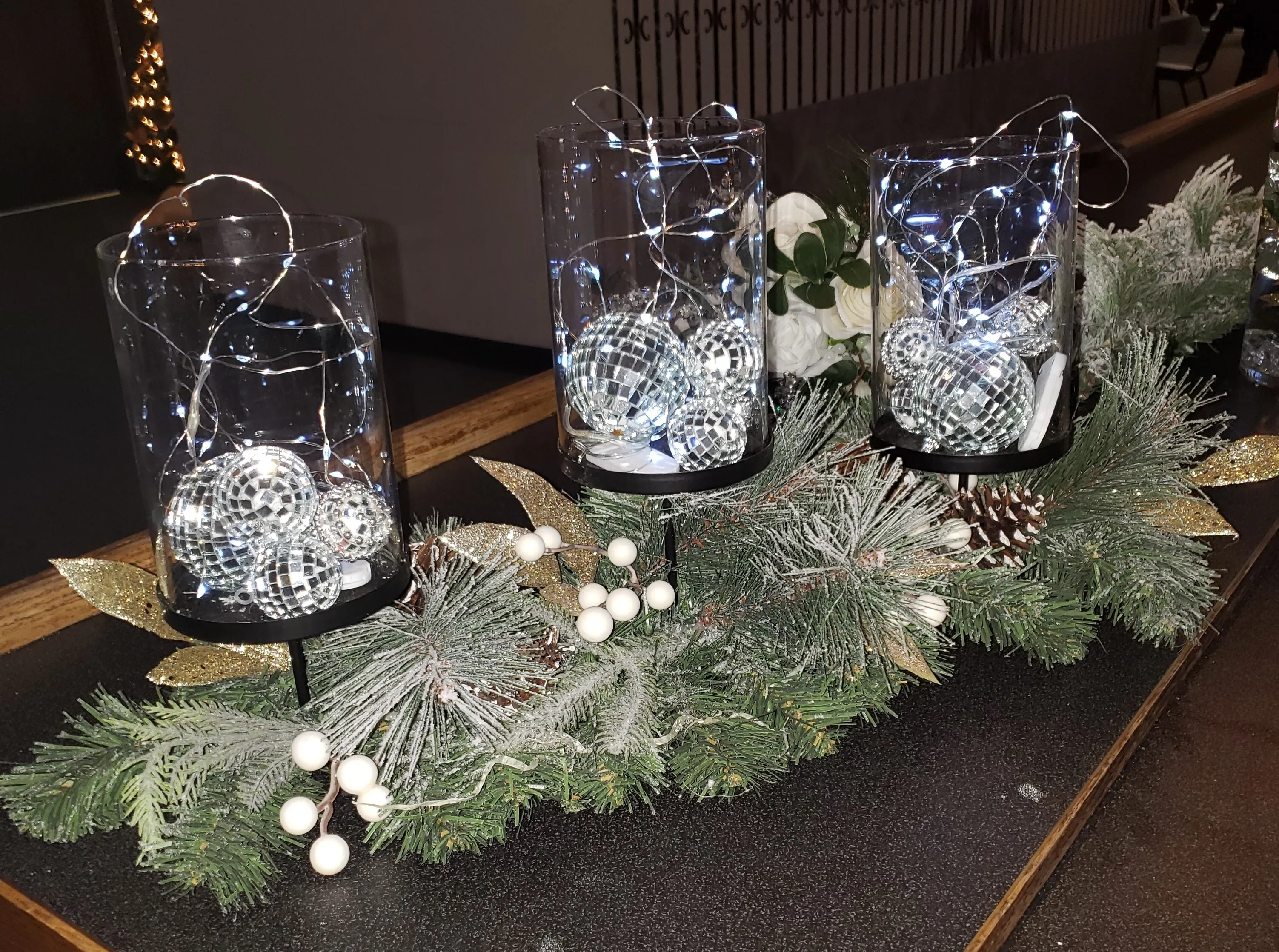 3 Tiered Black Candle Holder