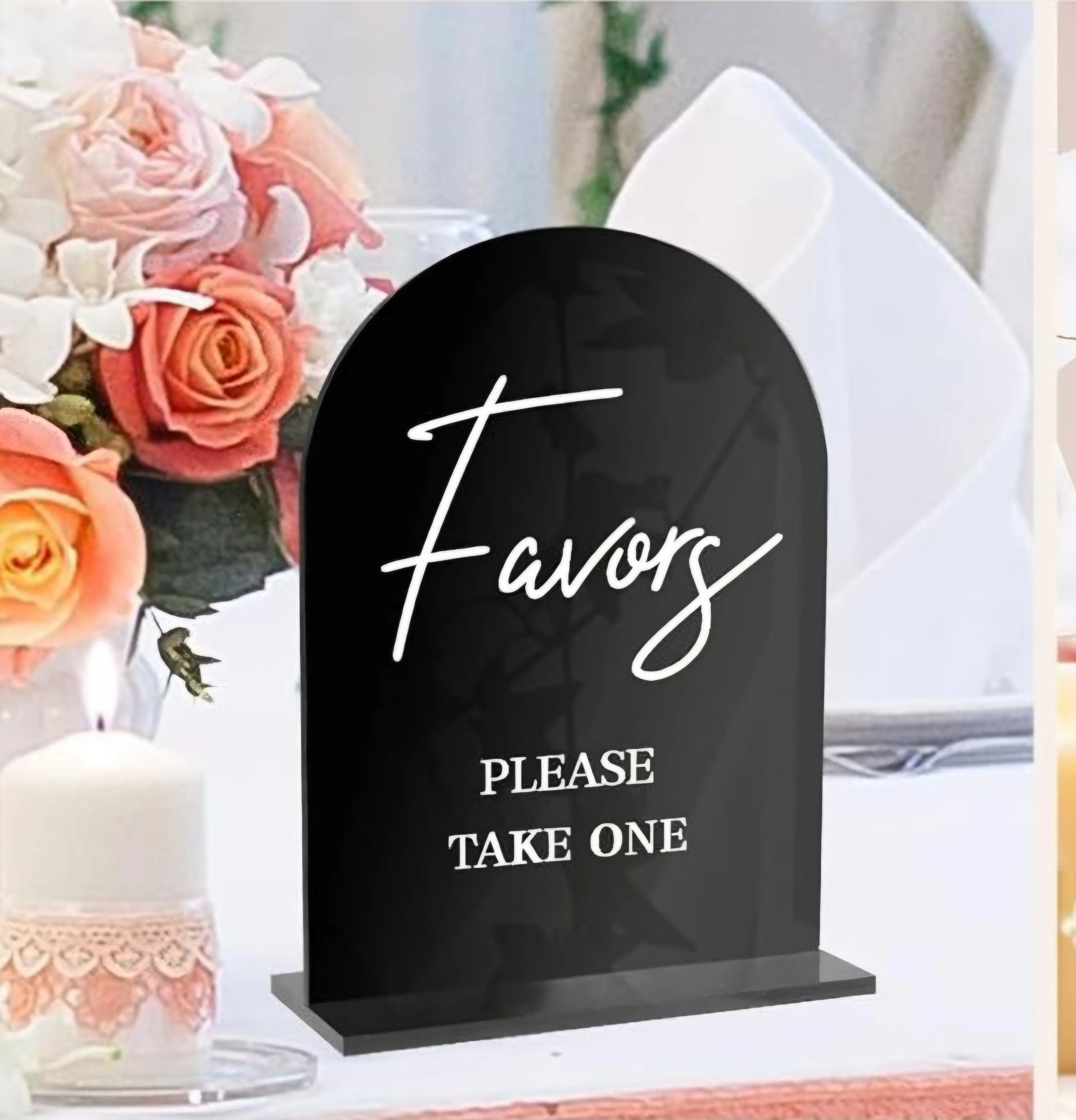 Acrylic 5 X 7 Inch Favor Sign