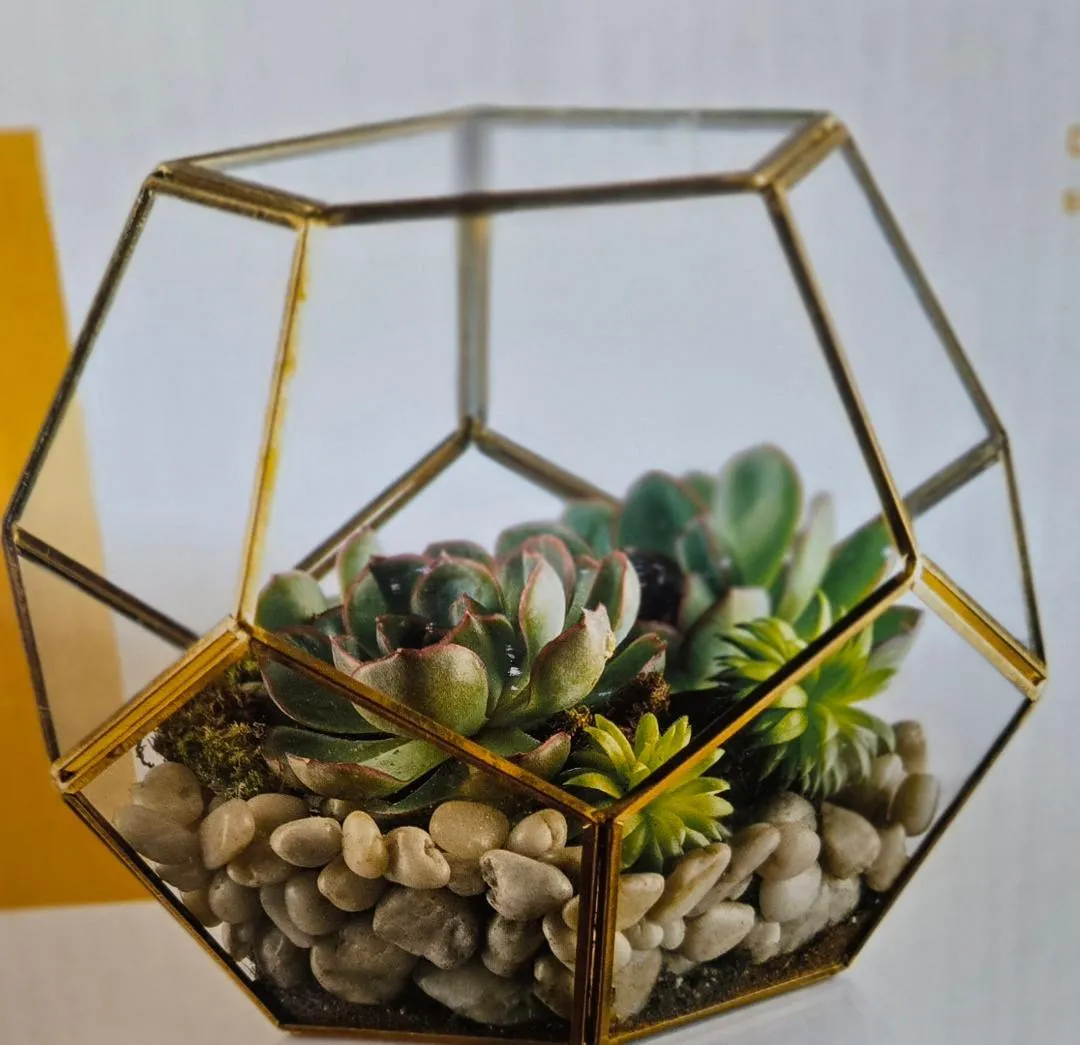 Gold Terrarium Centerpieces