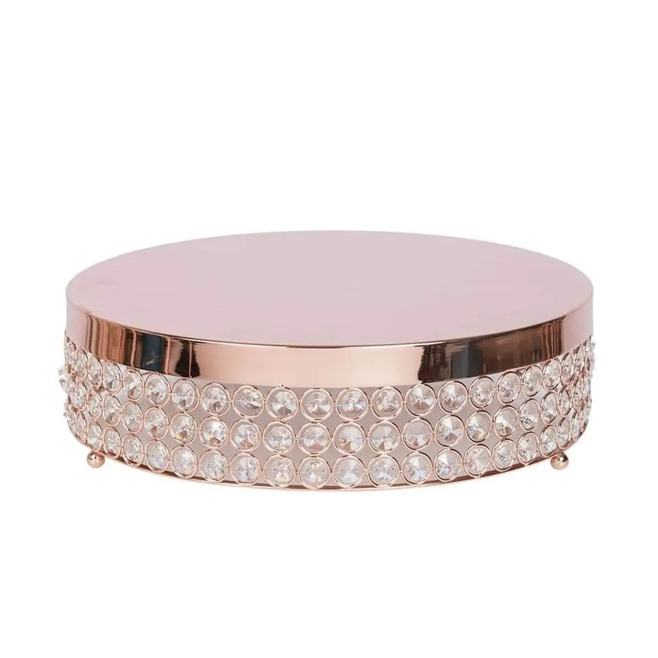 Rosegold Rhinestone Cake Stand