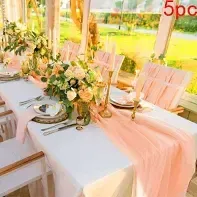 Salmon Chiffon Runner