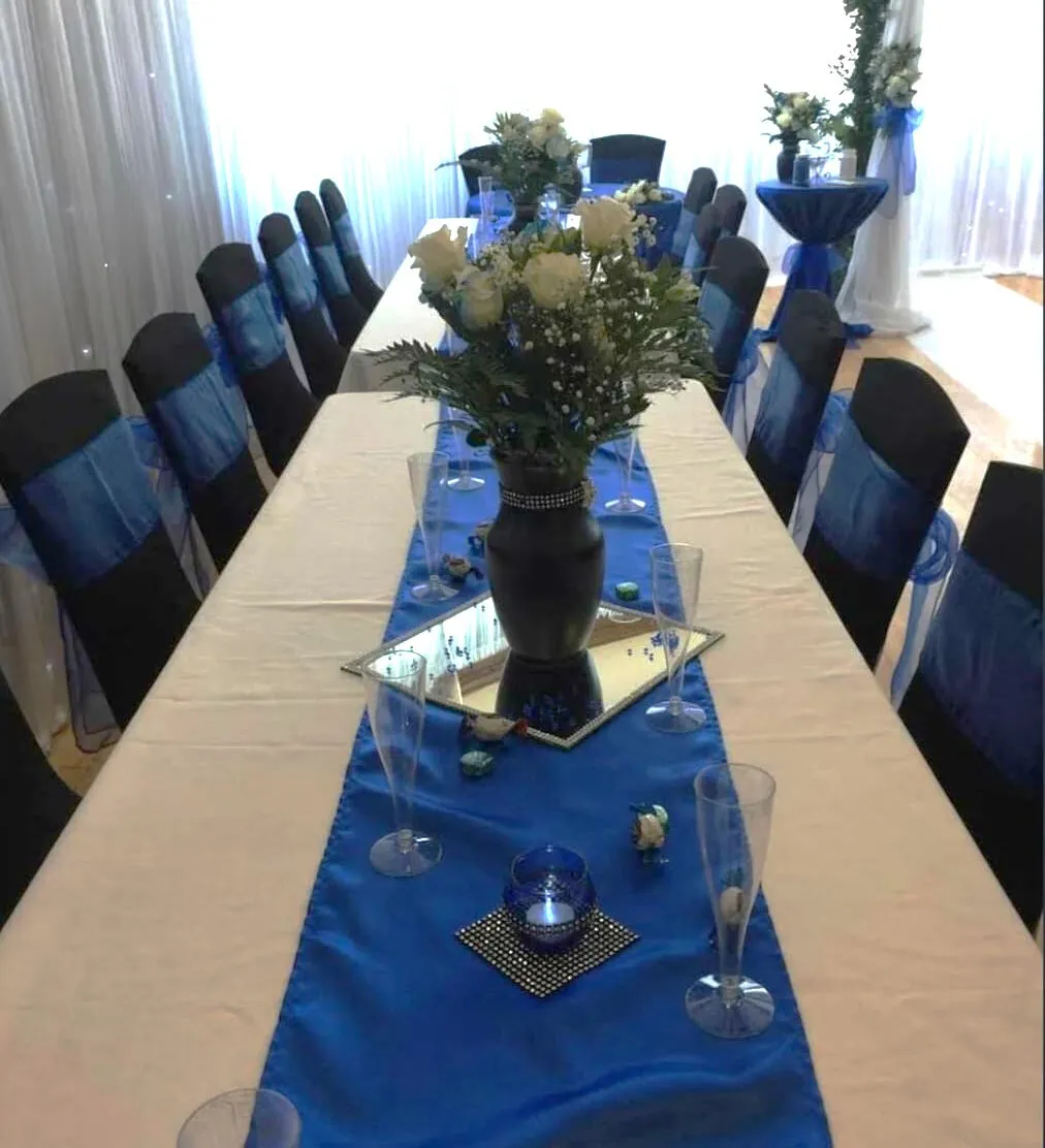 Royal Blue Votive With Black Rhinestones