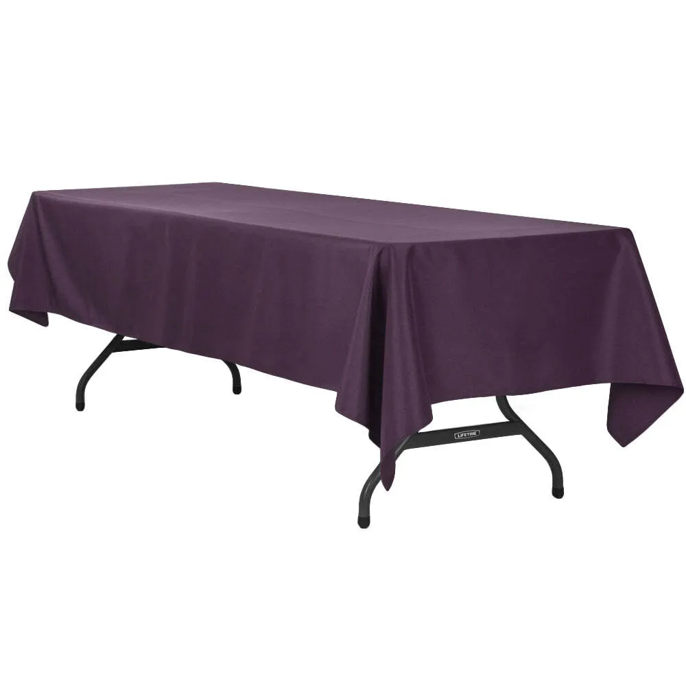 Used Polyester 72 X 120 Inch Eggplant Tablecloths