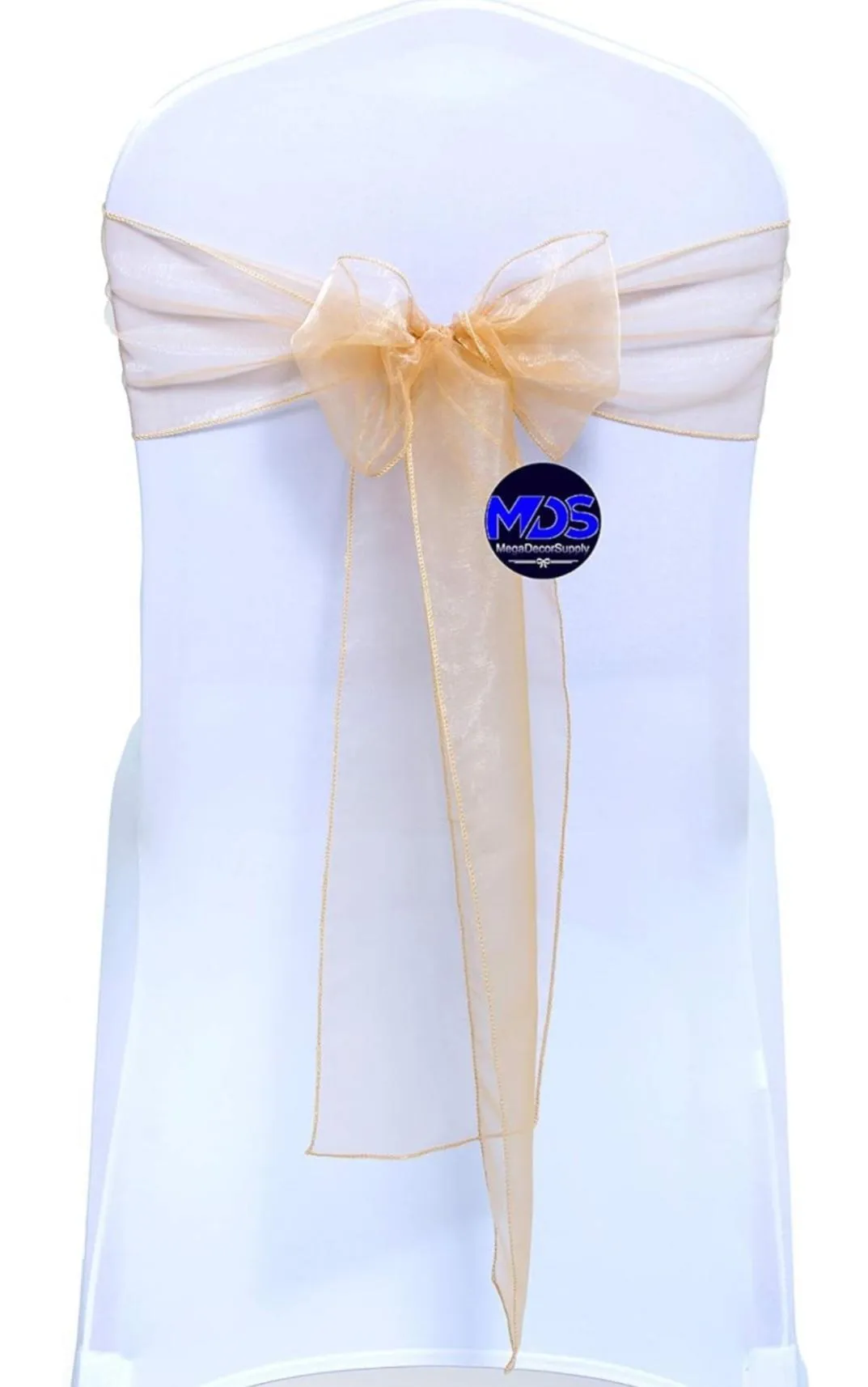 Gold Organza Chair Bows