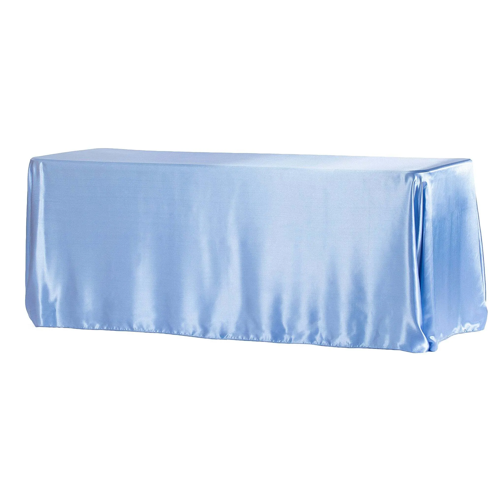 Cornflower/Serenity Blue Satin Tablecloths 90X156