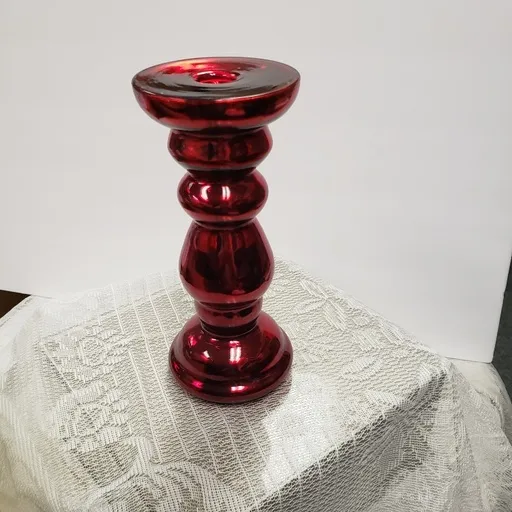 Red Glass Candle Holders