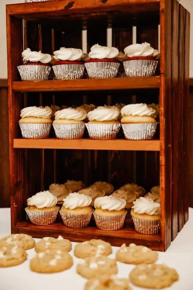 Wood Cupcake Stand with shelves