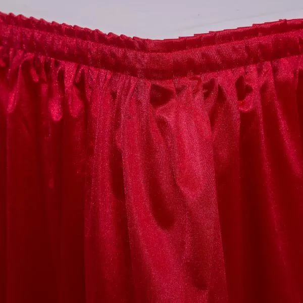 14 Foot X 29 " Red Satin Table Skirt