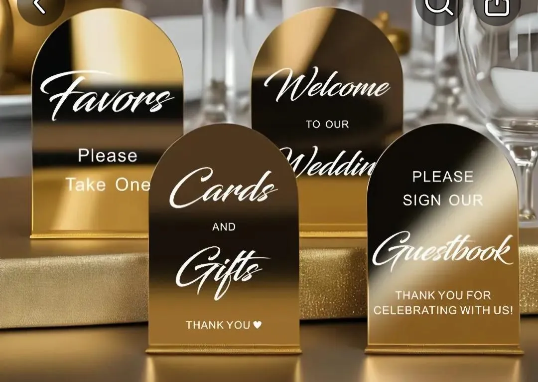 Gold Set Cards & Gifts, Favors, Welcome, & Guestbook Signs
