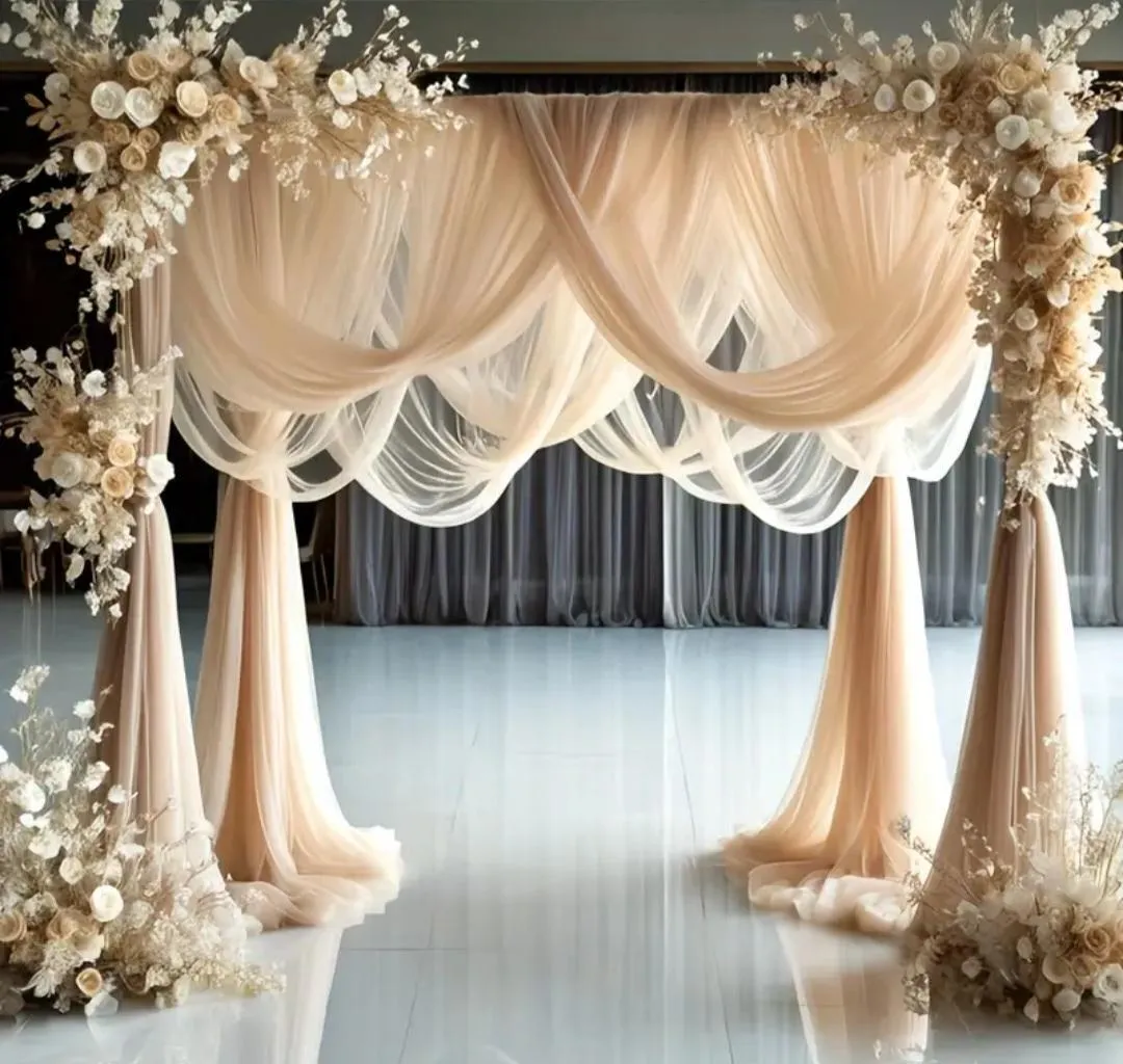 Champagne Draping 29 Ft Sheer Voile