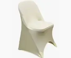Ivory Folding Spandex Chair Cover