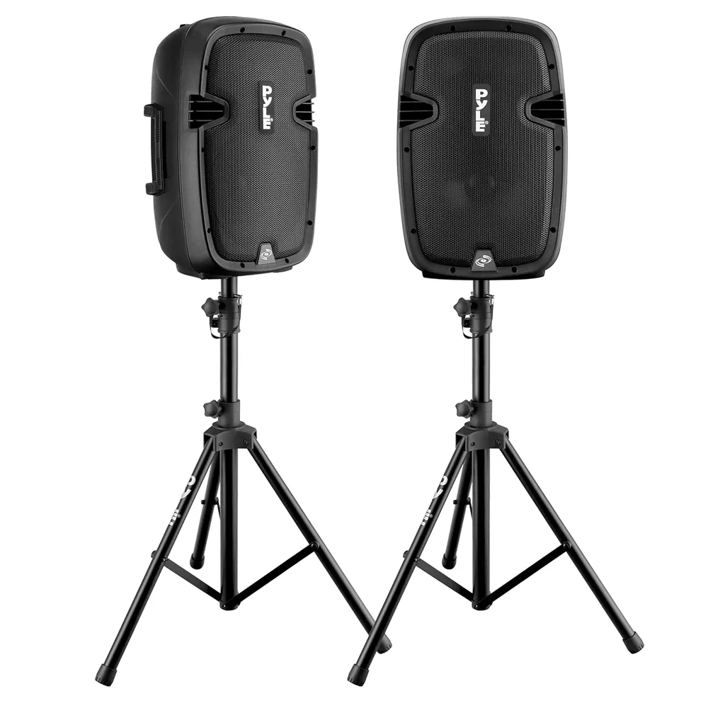 Pyle 700W Powered PA Speaker System with Stands