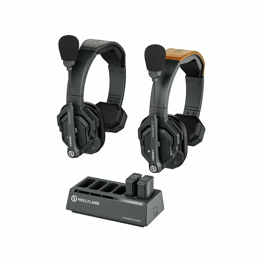 Hollyland Solidcom SE 2S 2-Person Full-Duplex Single-Ear Noise-Canceling Headset Intercom System
