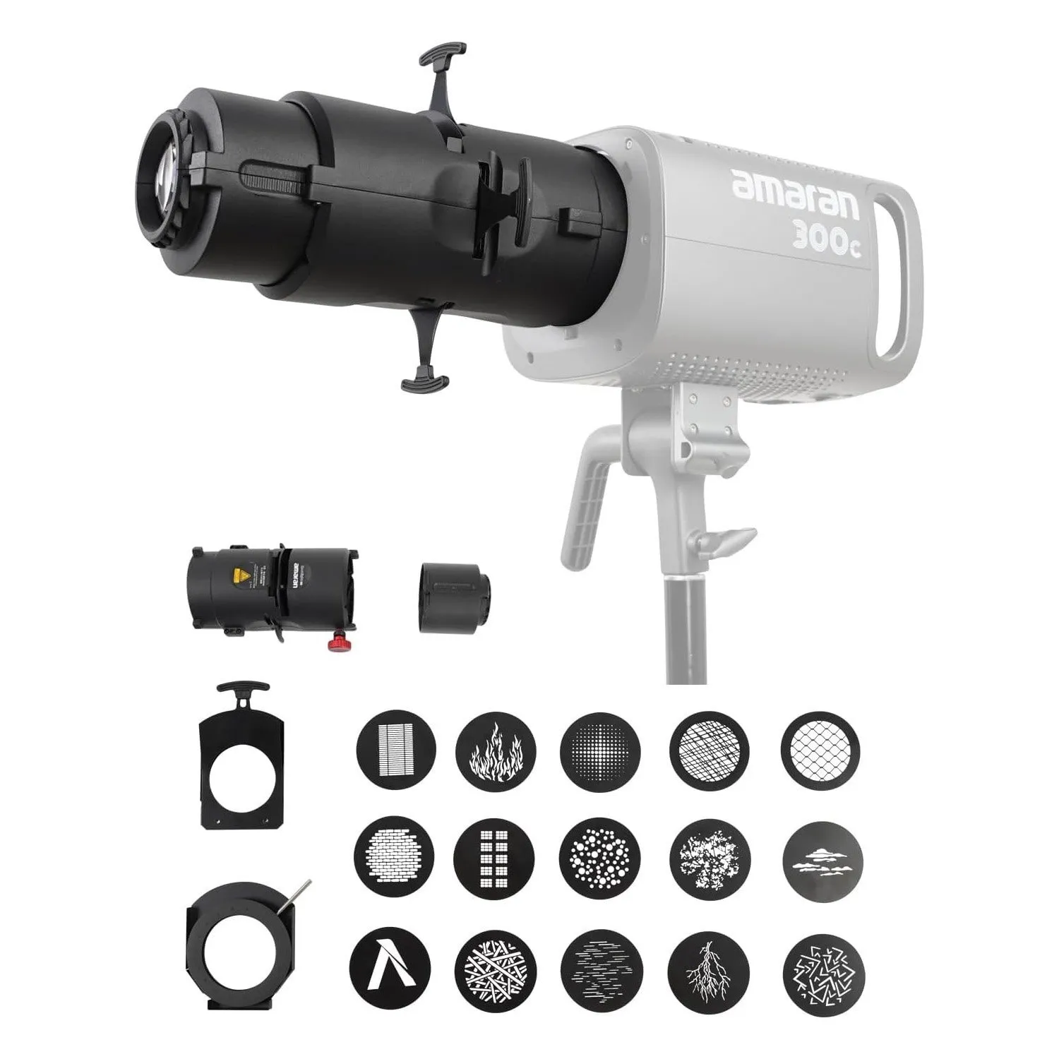Amaran Spotlight SE - Bowens Mount With Gobos (36 Degree Lens)