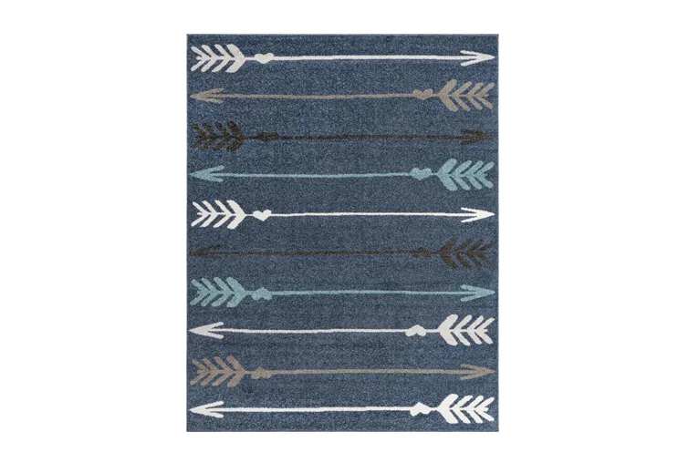 Slate Blue Southwestern Rustic Rug