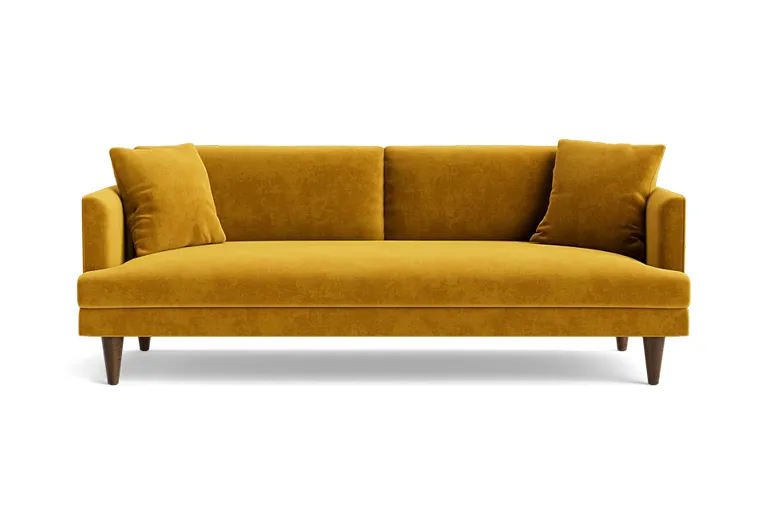 Amber Velvet Sleek Urban Sofa