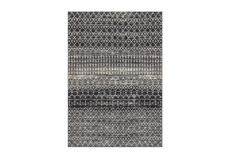 Black & White Ethnic Design Rug
