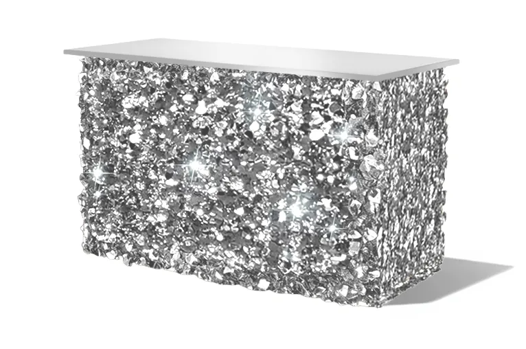 Silver Floral Mylar Bar