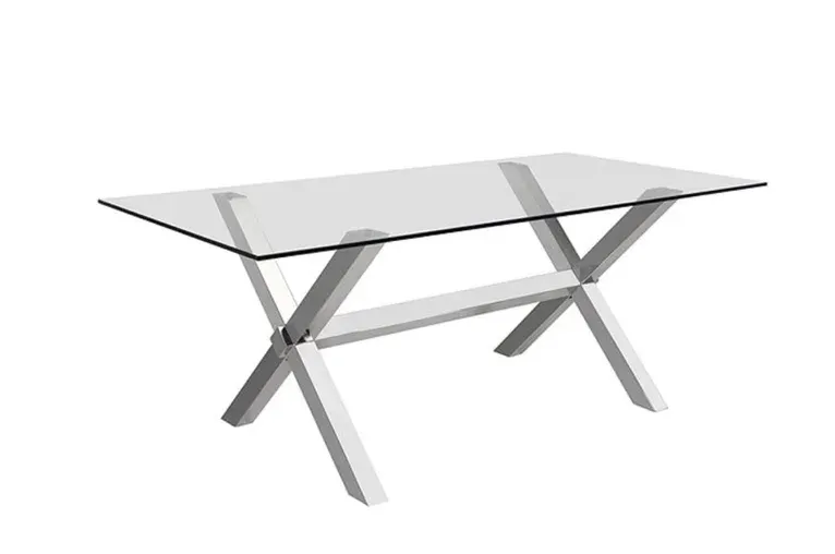 Chrome Frame Tables with choice of Glass / White Plexi / Silver Mirror Tops