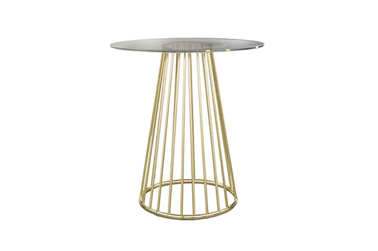 Gold Cage Base Cabaret Table